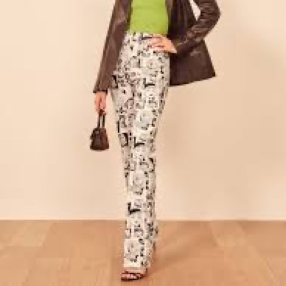 Reformation newsprint jeans; never worn